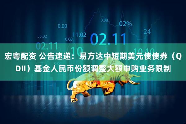 宏粤配资 公告速递：易方达中短期美元债债券（QDII）基金人民币份额调整大额申购业务限制
